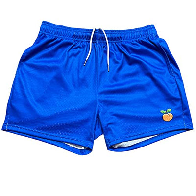 blue workout shorts